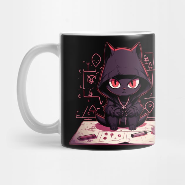 Cat Doing Magic Kitten Making an Evil Plan by belownormal